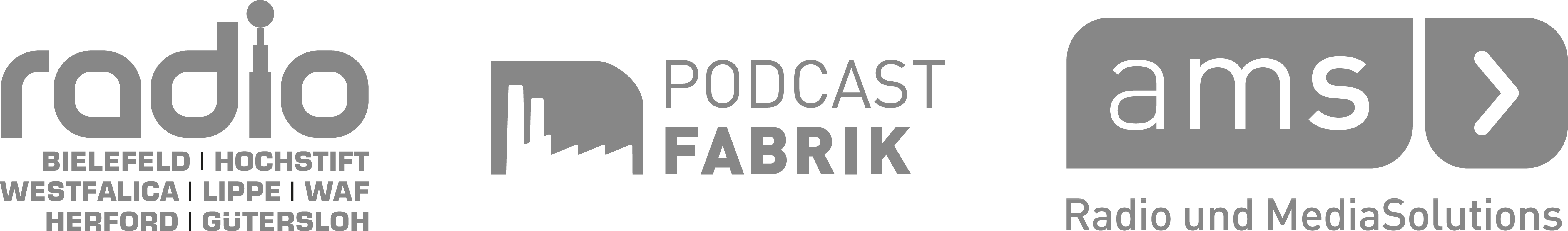 Logos Radio-Sammellogo, Podcastfabrik, ams